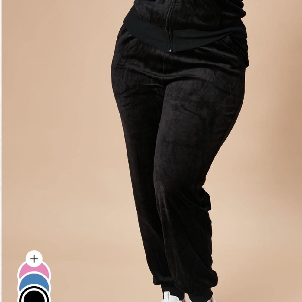 Fashion Nova Trendsetters Black Velour Women's Tracksuit